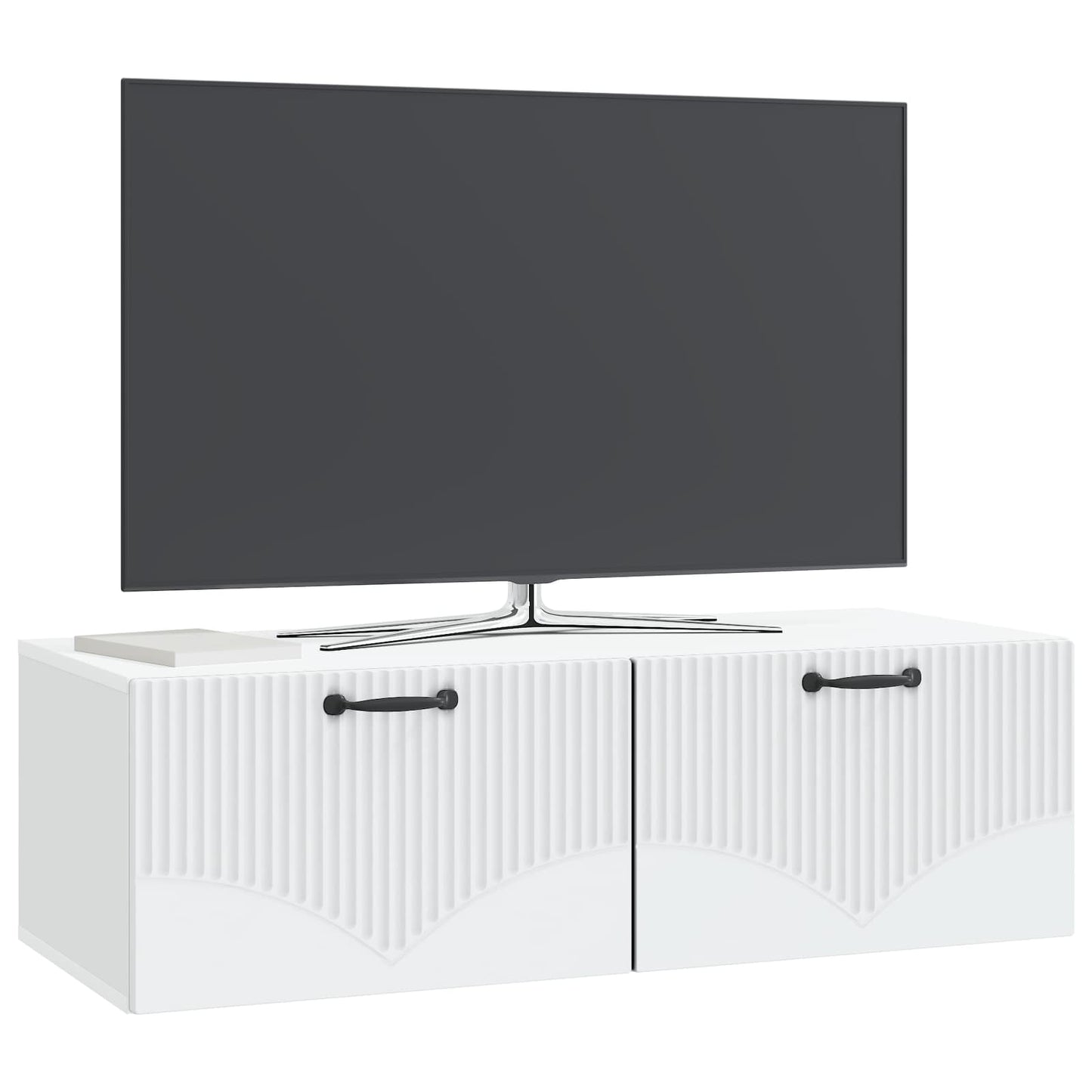 vidaXL Wall-Mounted TV Cabinet White 98 x 41 x 30 cm Engineered Wood