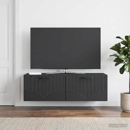 vidaXL Wall-Mounted TV Cabinet Black 98 x 41 x 30 cm Engineered Wood
