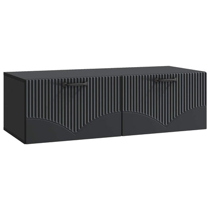 vidaXL Wall-Mounted TV Cabinet Black 98 x 41 x 30 cm Engineered Wood