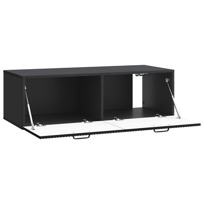 vidaXL Wall-Mounted TV Cabinet Black 98 x 41 x 30 cm Engineered Wood