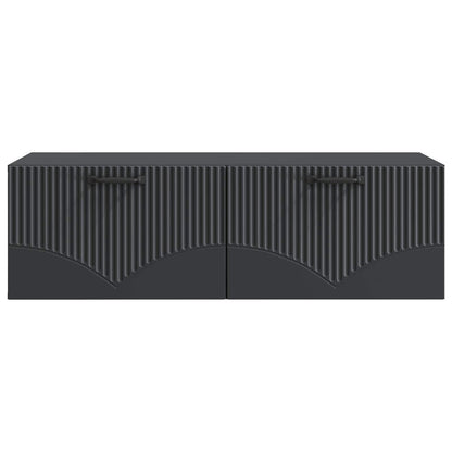 vidaXL Wall-Mounted TV Cabinet Black 98 x 41 x 30 cm Engineered Wood