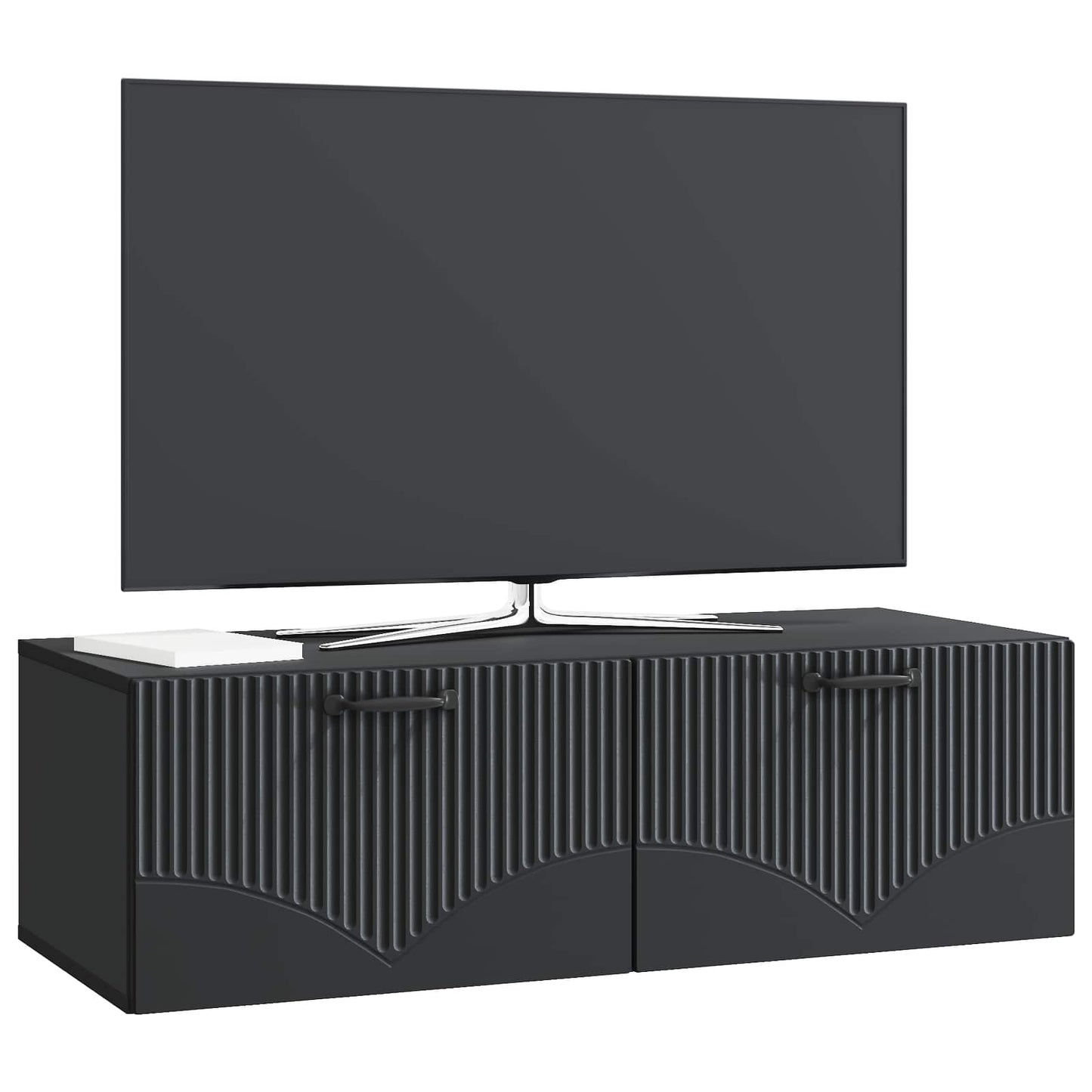 vidaXL Wall-Mounted TV Cabinet Black 98 x 41 x 30 cm Engineered Wood