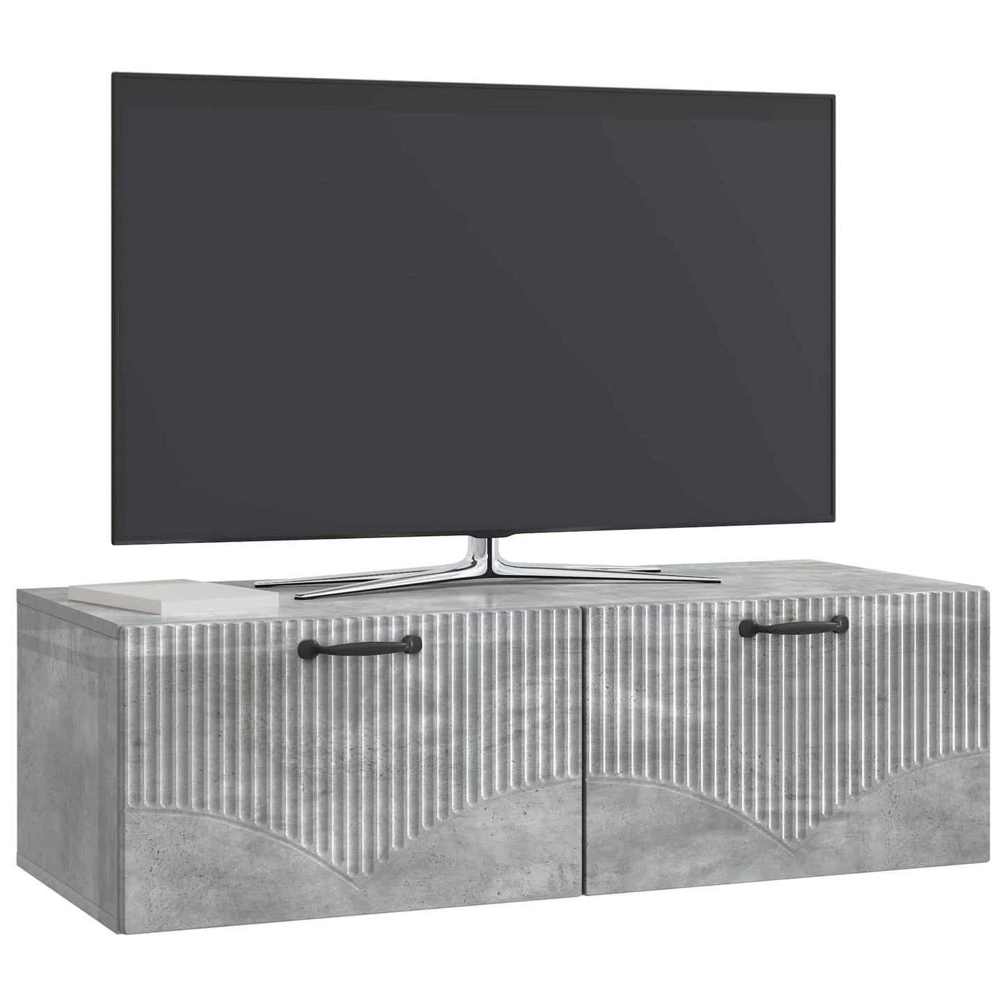 vidaXL Wall-Mounted TV Cabinet Concrete Grey 98 x 41 x 30 cm
