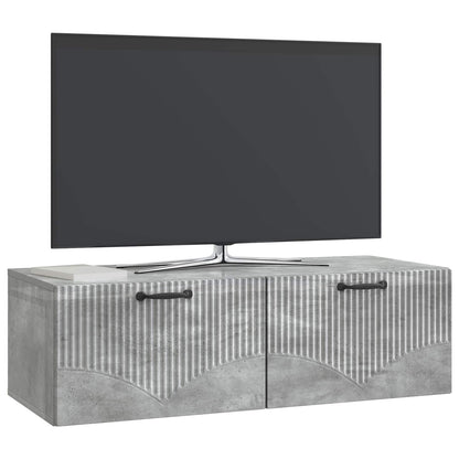 vidaXL Wall-Mounted TV Cabinet Concrete Grey 98 x 41 x 30 cm