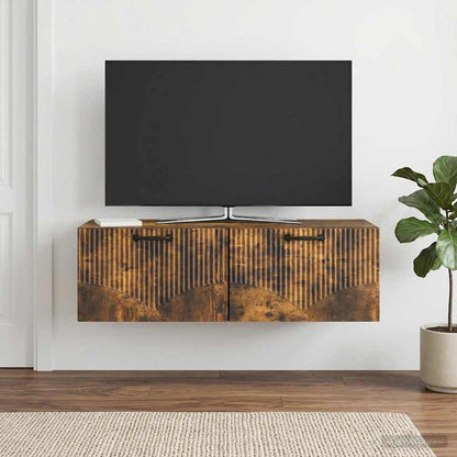 vidaXL Wall-Mounted TV Cabinet Smoked Oak 98 x 41 x 30 cm