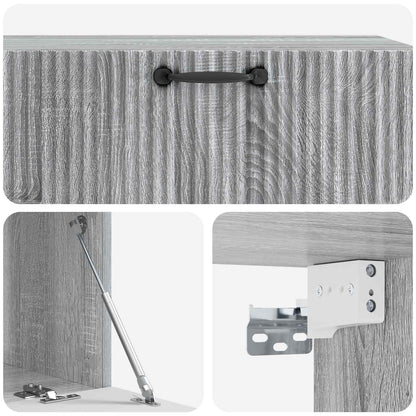 vidaXL Wall-Mounted TV Cabinet Grey Sonoma 98 x 41 x 30 cm