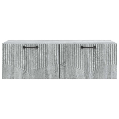 vidaXL Wall-Mounted TV Cabinet Grey Sonoma 98 x 41 x 30 cm