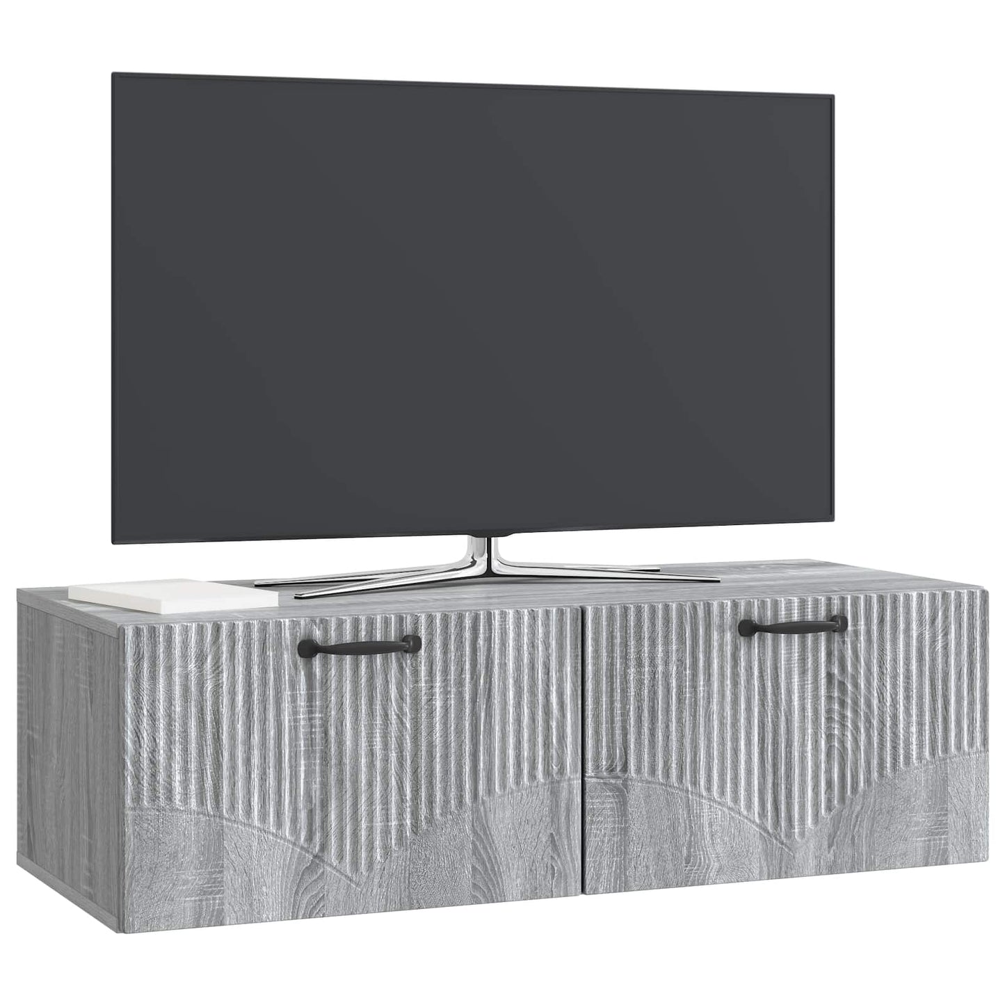 vidaXL Wall-Mounted TV Cabinet Grey Sonoma 98 x 41 x 30 cm