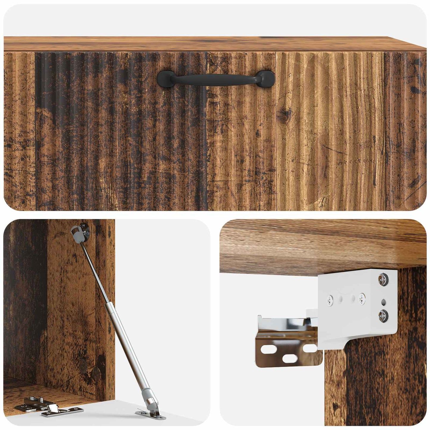 vidaXL Wall-Mounted TV Cabinet Old Wood 98 x 41 x 30 cm