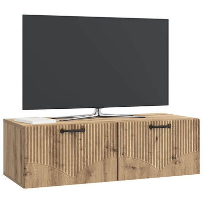 vidaXL Wall-Mounted TV Cabinet 98 x 41 x 30 cm Artisan Oak