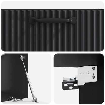 vidaXL Wall-Mounted TV Cabinet Black 59.5 x 31 x 30 cm Engineered Wood