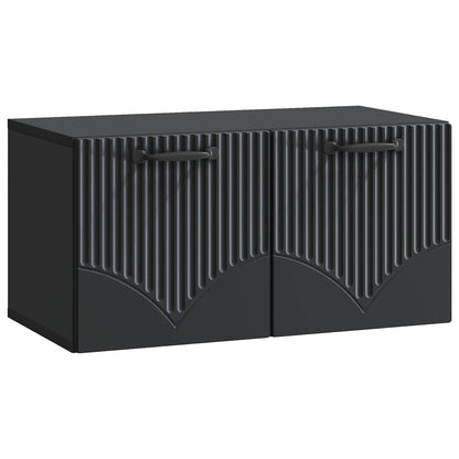vidaXL Wall-Mounted TV Cabinet Black 59.5 x 31 x 30 cm Engineered Wood