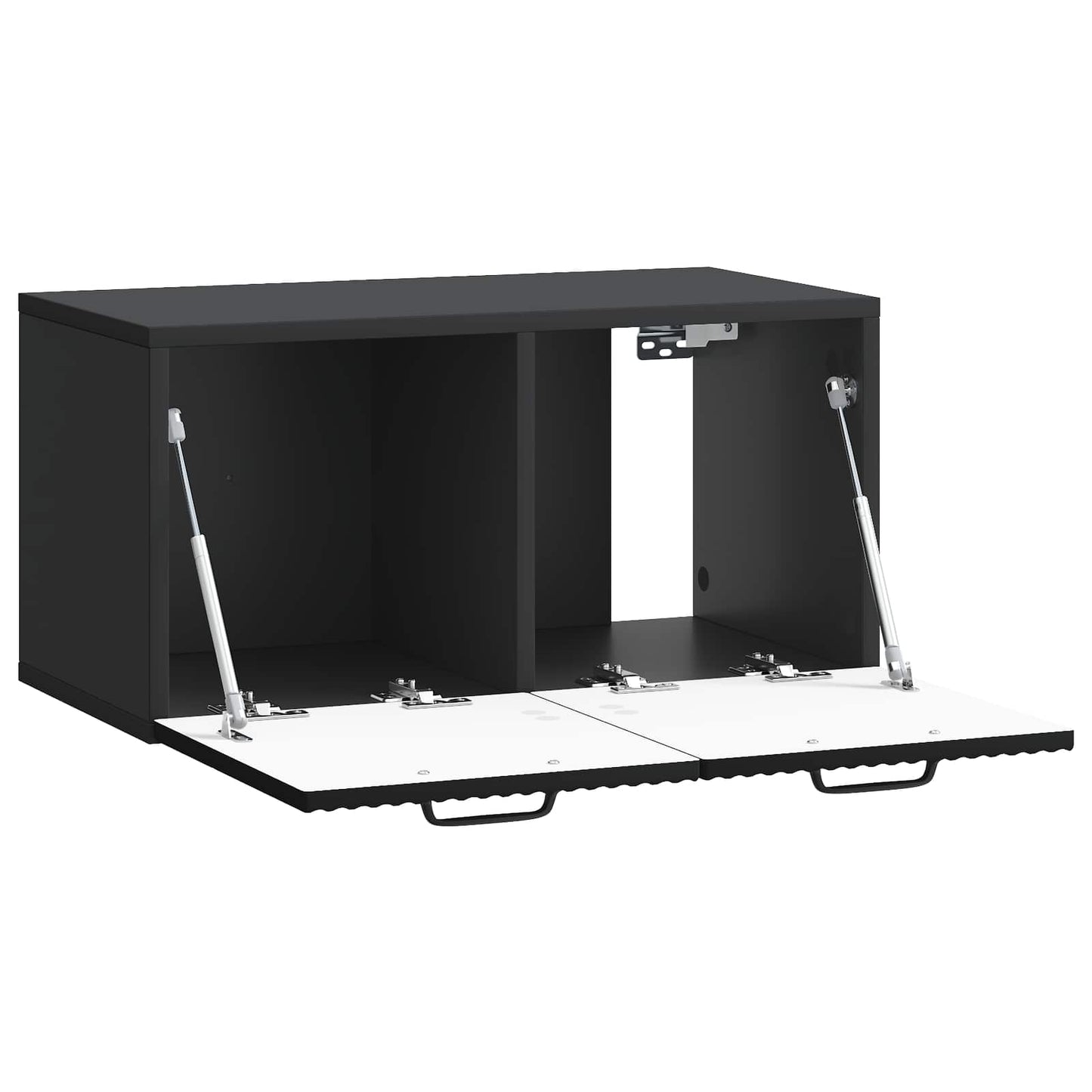 vidaXL Wall-Mounted TV Cabinet Black 59.5 x 31 x 30 cm Engineered Wood