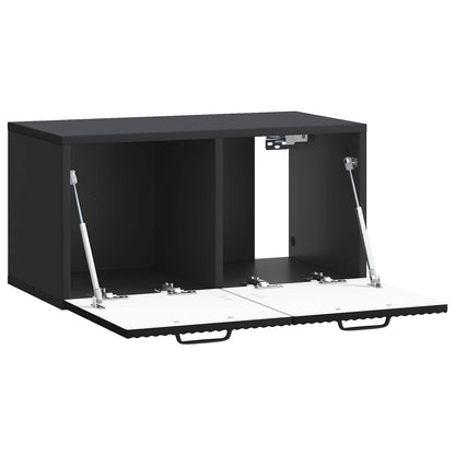 vidaXL Wall-Mounted TV Cabinet Black 59.5 x 31 x 30 cm Engineered Wood