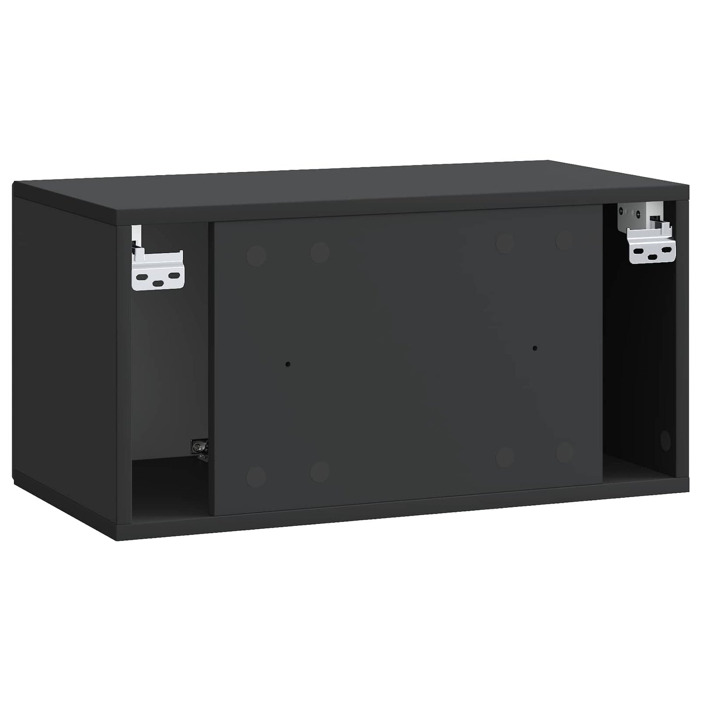 vidaXL Wall-Mounted TV Cabinet Black 59.5 x 31 x 30 cm Engineered Wood