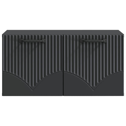 vidaXL Wall-Mounted TV Cabinet Black 59.5 x 31 x 30 cm Engineered Wood