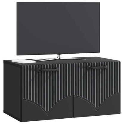 vidaXL Wall-Mounted TV Cabinet Black 59.5 x 31 x 30 cm Engineered Wood