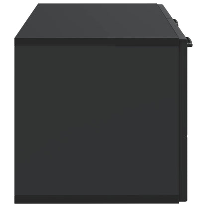 vidaXL Wall-Mounted TV Cabinet Black 59.5 x 31 x 30 cm Engineered Wood