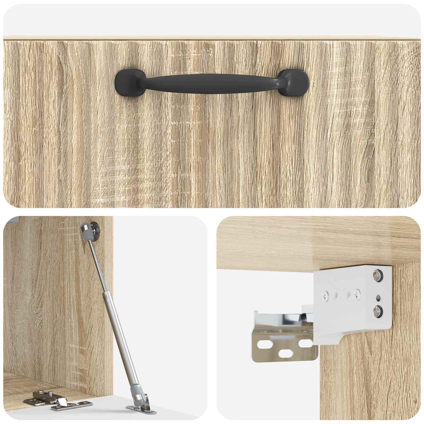 vidaXL Wall-Mounted TV Cabinet Sonoma Oak 59.5 x 31 x 30 cm