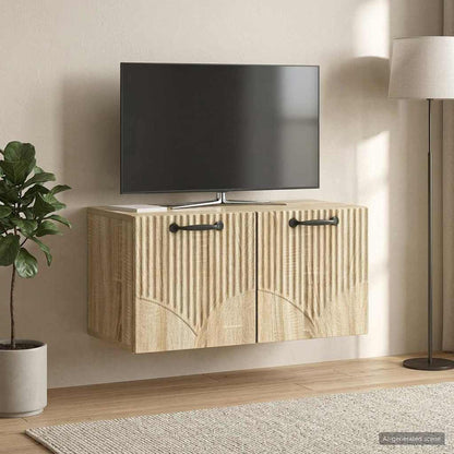 vidaXL Wall-Mounted TV Cabinet Sonoma Oak 59.5 x 31 x 30 cm