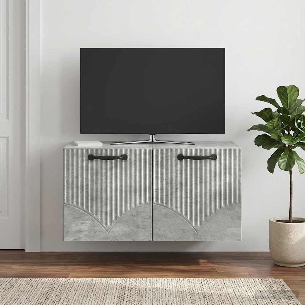 vidaXL Wall-Mounted TV Cabinet Concrete Grey 59.5 x 31 x 30 cm