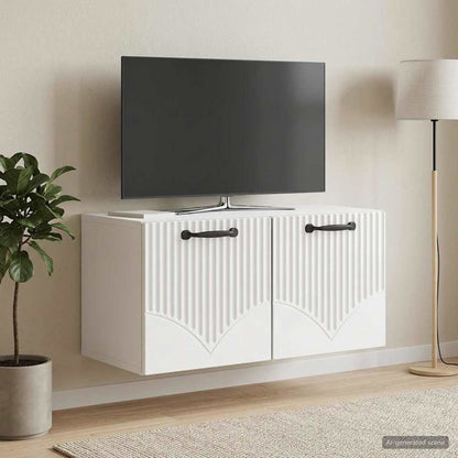 vidaXL Wall-Mounted TV Cabinet High Gloss White 59.5 x 31 x 30 cm