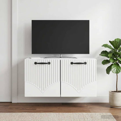 vidaXL Wall-Mounted TV Cabinet High Gloss White 59.5 x 31 x 30 cm
