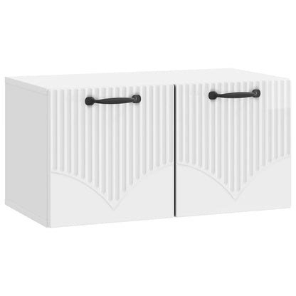 vidaXL Wall-Mounted TV Cabinet High Gloss White 59.5 x 31 x 30 cm