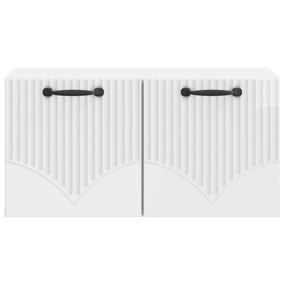 vidaXL Wall-Mounted TV Cabinet High Gloss White 59.5 x 31 x 30 cm