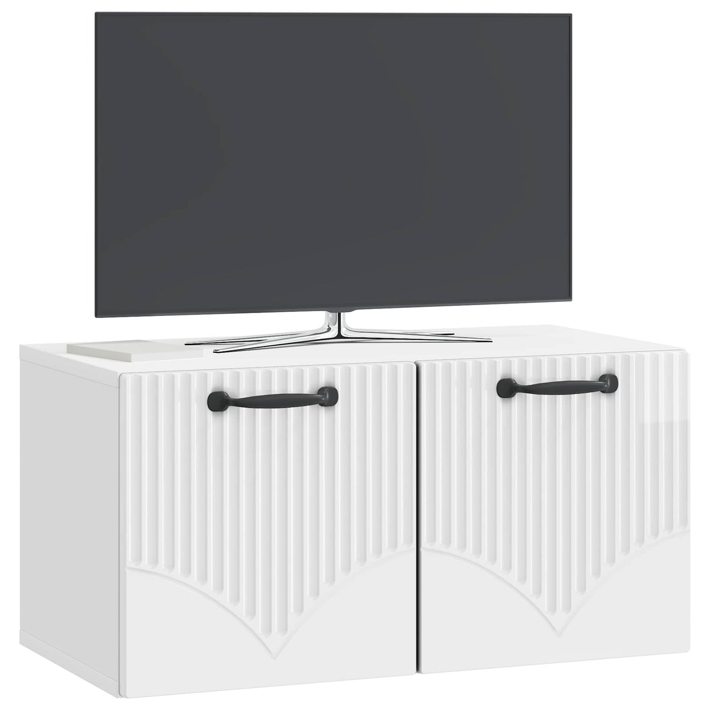 vidaXL Wall-Mounted TV Cabinet High Gloss White 59.5 x 31 x 30 cm