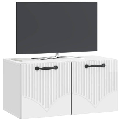 vidaXL Wall-Mounted TV Cabinet High Gloss White 59.5 x 31 x 30 cm