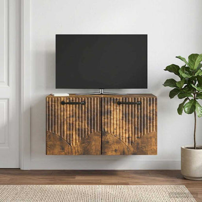 vidaXL Wall-Mounted TV Cabinet Smoked Oak 59.5 x 31 x 30 cm
