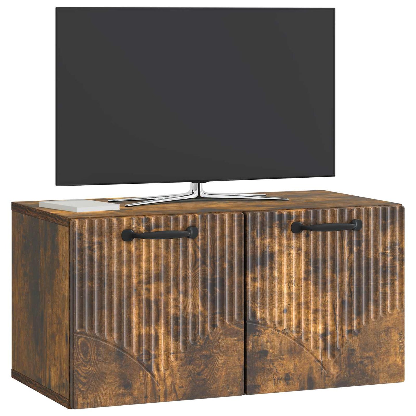vidaXL Wall-Mounted TV Cabinet Smoked Oak 59.5 x 31 x 30 cm
