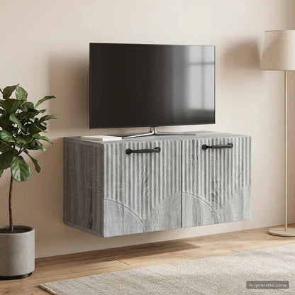 vidaXL Wall-Mounted TV Cabinet Grey Sonoma 59.5 x 31 x 30 cm