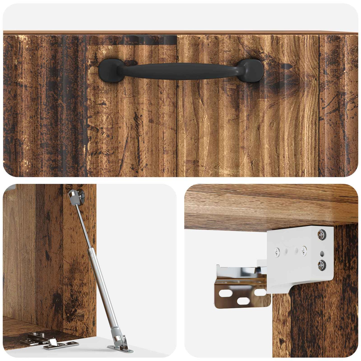 vidaXL Wall-Mounted TV Cabinet Old Wood 59.5 x 31 x 30 cm