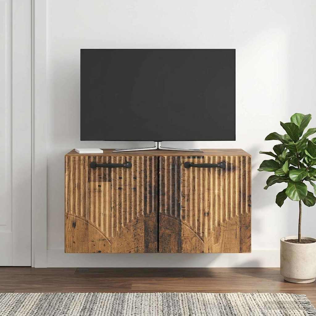 vidaXL Wall-Mounted TV Cabinet Old Wood 59.5 x 31 x 30 cm