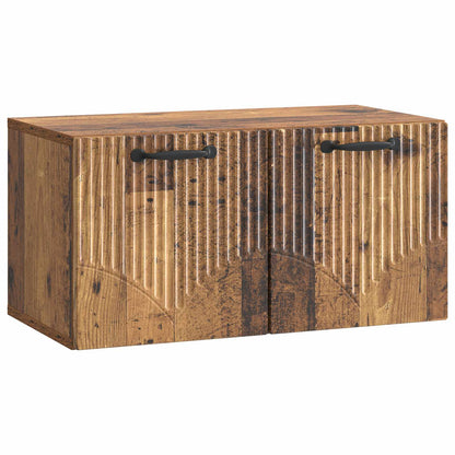 vidaXL Wall-Mounted TV Cabinet Old Wood 59.5 x 31 x 30 cm