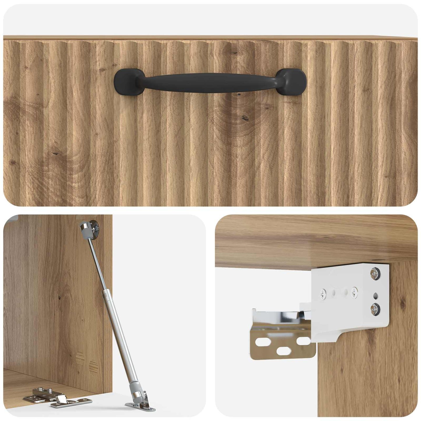 vidaXL Wall-Mounted TV Cabinet 59.5 x 31 x 30 cm Artisan Oak