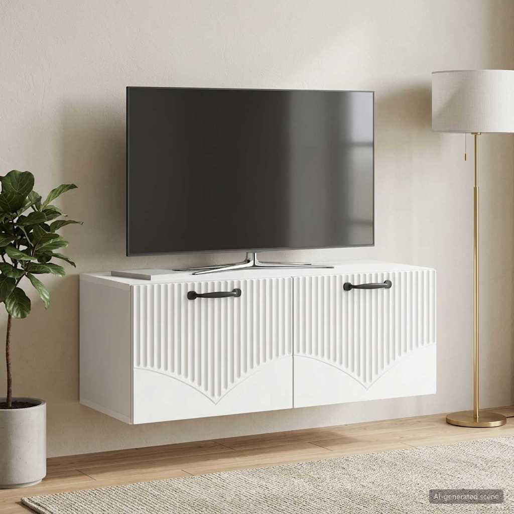 vidaXL Wall-Mounted TV Cabinet White 78.5 x 31 x 30 cm Engineered Wood