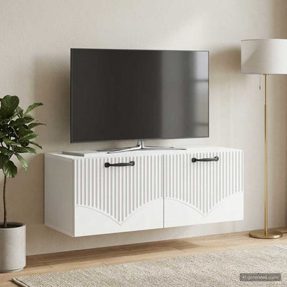 vidaXL Wall-Mounted TV Cabinet White 78.5 x 31 x 30 cm Engineered Wood