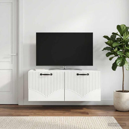 vidaXL Wall-Mounted TV Cabinet White 78.5 x 31 x 30 cm Engineered Wood