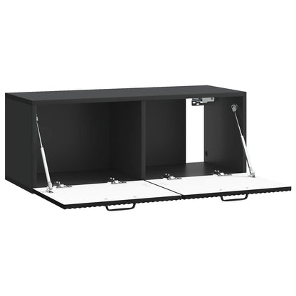 vidaXL Wall-Mounted TV Cabinet Black 78.5 x 31 x 30 cm Engineered Wood