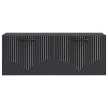 vidaXL Wall-Mounted TV Cabinet Black 78.5 x 31 x 30 cm Engineered Wood
