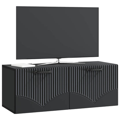 vidaXL Wall-Mounted TV Cabinet Black 78.5 x 31 x 30 cm Engineered Wood