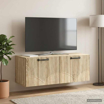 vidaXL Wall-Mounted TV Cabinet Sonoma Oak 78.5 x 31 x 30 cm
