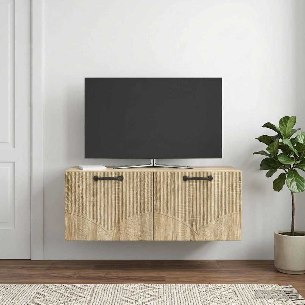 vidaXL Wall-Mounted TV Cabinet Sonoma Oak 78.5 x 31 x 30 cm
