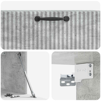 vidaXL Wall-Mounted TV Cabinet Concrete Grey 78.5 x 31 x 30 cm