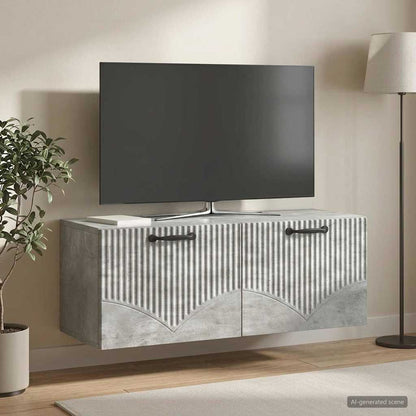 vidaXL Wall-Mounted TV Cabinet Concrete Grey 78.5 x 31 x 30 cm
