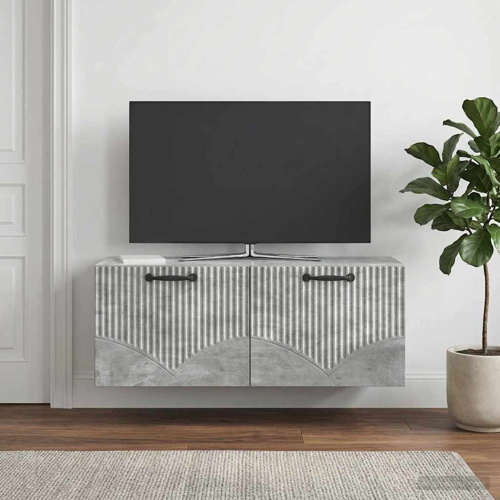 vidaXL Wall-Mounted TV Cabinet Concrete Grey 78.5 x 31 x 30 cm