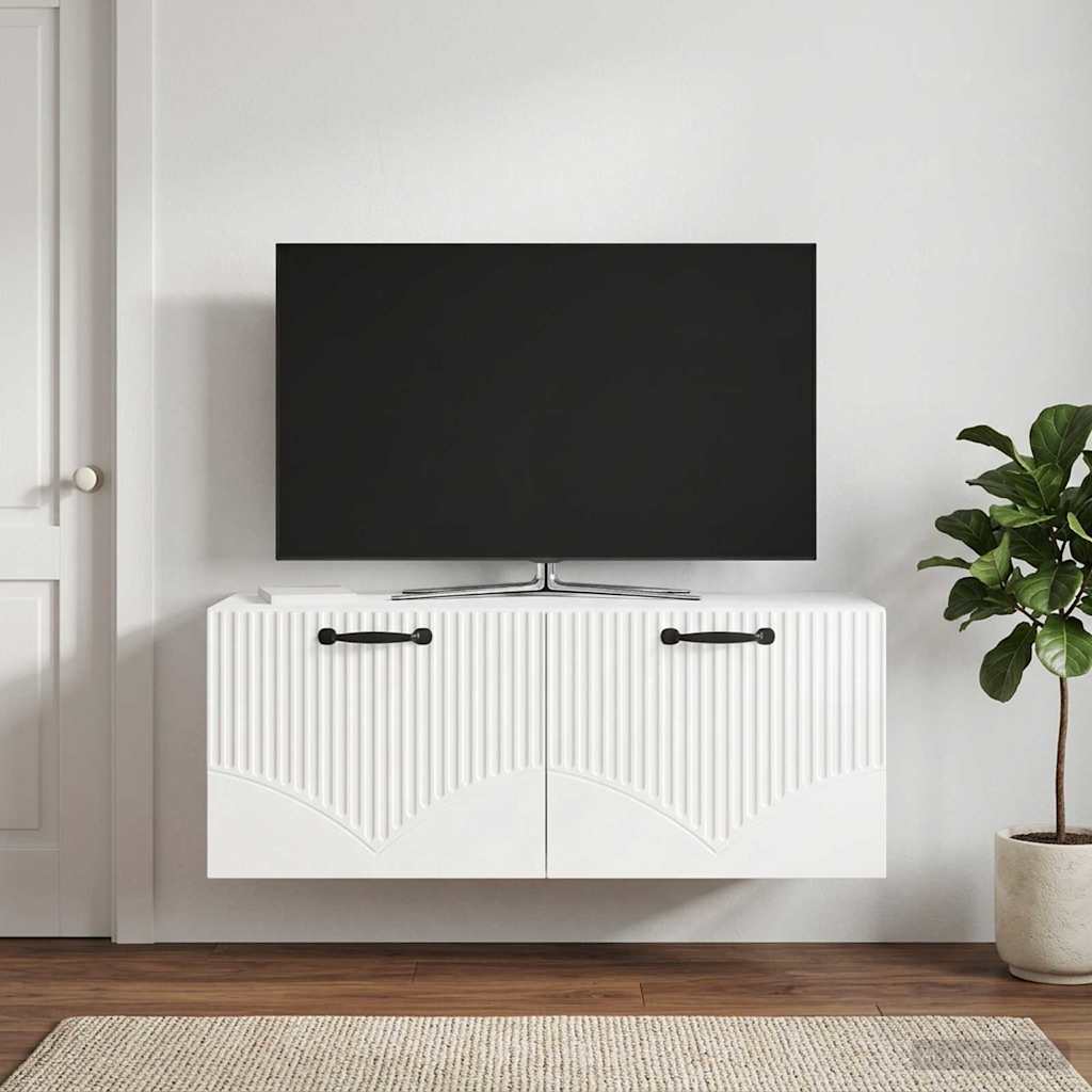 vidaXL Wall-Mounted TV Cabinet High Gloss White 78.5 x 31 x 30 cm